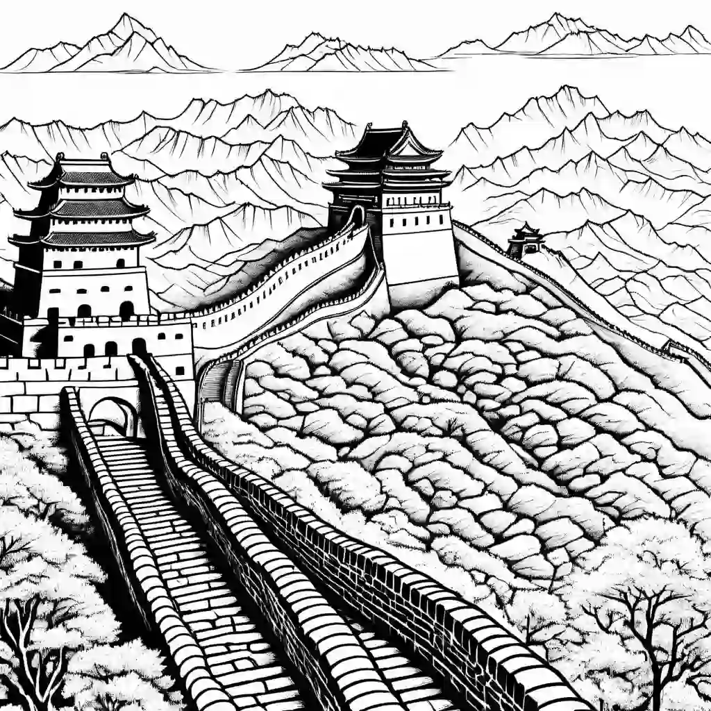 Great Wall of China coloring pages